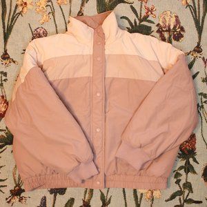 American Eagle pink full zip winter jacket size XL